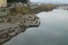 Albenga: resti delle terme su palafitte sul fiume Centa